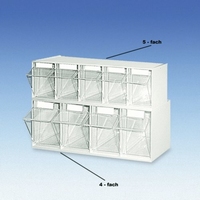 Spuit- naalddispenser met 4 bakken, wit