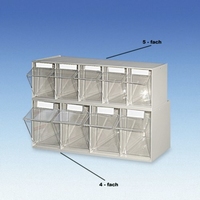 Spuit- naalddispenser met 5 bakken, beige