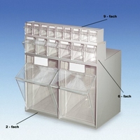 Spuit- naalddispenser met 9 bakken, beige