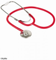 Single stethoscoop, rood