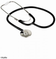 Single stethoscoop, zwart
