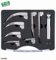 F.O. laryngoscoop-set volw. + pediatrisch